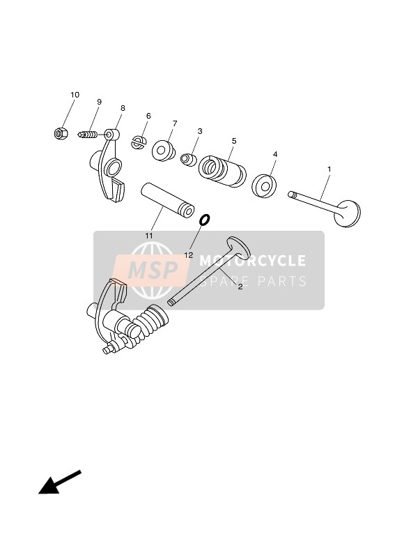 Yamaha XQ150 MAXSTER 2001 Soupape pour un 2001 Yamaha XQ150 MAXSTER